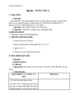 Giáo án Hóa học 8 bài 36: Nước