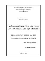 Những sai lầm thường gặp trong làm văn miêu tả của học sinh lớp 5 (2018)