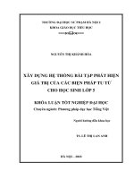 Xây dựng hệ thống bài tập phát hiện giá trị của các biện pháp tu từ cho học sinh lớp 5 (2018)