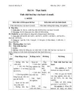 Giáo án Hóa học 9 bài 14: Thực hành tính chất hóa học của bazơ và muối