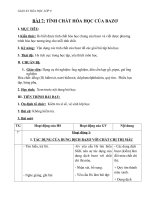 Giáo án Hóa học 9 bài 7: Tính chất hóa học của bazơ