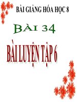 Giáo án Hóa học 8 bài 34: Bài luyện tập 6