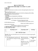 Giáo án Hóa học 9 bài 5: Luyện tập tính chất hóa học của oxit và axit