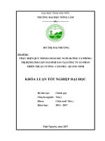 Thực hiện quy trình chăm sóc nuôi dưỡng và phòng trị bệnh cho lợn nái sinh sản tại công ty cổ phần thiên thuận tường   cẩm phả   quảng ninh 