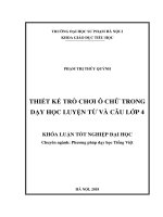 Thiết kế trò chơi ô chữ trong dạy học luyện từ và câu lớp 4 (2018)