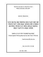 Xây dựng hệ thống bài tập chủ đề “phân số” cho học sinh lớp 4 theo hướng tích cực hóa hoạt động học tập của học sinh (2018)
