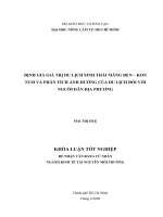 ĐỊNH GIÁ GIÁ TRỊ DU LỊCH SINH THÁI MĂNG ĐEN – KON TUM VÀ PHÂN TÍCH ẢNH HƯỞNG CỦA DU LỊCH ĐỐI VỚI NGƯỜI DÂN ĐỊA PHƯƠNG