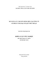 KẾ TOÁN LƯU CHUYỂN HÀNG HÓA TẠI CÔNG TY CỔ PHẦN VÀNG BẠC ĐÁ QUÝ PHÚ NHUẬN