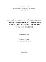 ĐỊNH HƯỚNG CHIẾN LƯỢC PHÁT TRIỂN THƯƠNG HIỆU CO.OPMART TRONG BỐI CẢNH GIA NHẬP WTO TẠI CÔNG TY TNHH THƯƠNG MẠI DỊCH VỤ SÀI GÒN – BÌNH ĐỊNH