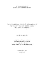 ỨNG DỤNG HỆ THỐNG “GIẤY PHÉP PHÁT THẢI NO2 CÓ THỂ MUA BÁN” CHO NGÀNH CÔNG NGHIỆP THÀNH PHỐ HỒ CHÍ MINH