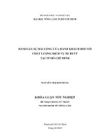 ĐÁNH GIÁ SỰ HÀI LÒNG CỦA HÀNH KHÁCH ĐỐI VỚI CHẤT LƯỢNG DỊCH VỤ XE BUÝT TẠI TP HỒ CHÍ MINH