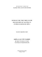 ĐÁNH GIÁ VIỆC THỰC HIỆN CƠ CHẾ ĐÃI NGỘ NHÂN SỰ TẠI CÔNG TY CỔ PHẦN XI MĂNG HÀ TIÊN 1