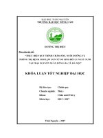 Thực hiện quy trình chăm sóc, nuôi dưỡng và phòng trị bệnh cho lợn con từ sơ sinh đến 21 ngày tuổi tại trại Nguyễn Xuân Dũng, Ba vì  Hà Nội (Khóa luận tốt nghiệp)