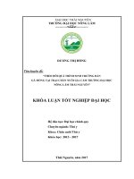 Theo dõi quá trình sinh trưởng đàn Gà Móng tại trại chăn nuôi gia cầm trường Đại học Nông Lâm Thái Nguyên (Khóa luận tốt nghiệp)