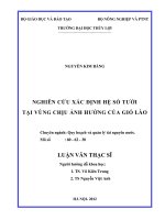 NGHIÊN CỨU XÁC ĐỊNH HỆ SỐ TƯỚI CỦA VÙNG CHỊU ẢNH HƯỞNG CỦA GIÓ LÀO