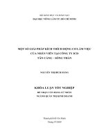 MỘT SỐ GIẢI PHÁP KÍCH THÍCH ĐỘNG CƠ LÀM VIỆC CỦA NHÂN VIÊN TẠI CÔNG TY ICD TÂN CẢNG – SÓNG THẦN