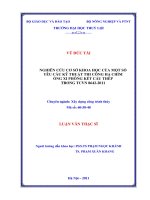 NGHIÊN CỨU CƠ SỞ KHOA HỌC CỦA MỘT SỐ YÊU CẦU KỸ THUẬT THI CÔNG HẠ CHÌM ỐNG XI PHÔNG KẾT CẤU THÉP TRONG TIÊU CHUẨN VIỆT NAM 8642 / 2011