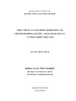 THỰC TRẠNG VÀ GIẢI PHÁP MARKETING TẠI CHI NHÁNH ĐÔNG SÀI GÒN  NGÂN HÀNG ĐẦU TƯ VÀ PHÁT TRIỂN VIỆT NAM