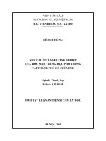 Nhu cầu tư vấn hướng nghiệp của học sinh trung học phổ thông tại thành phố hồ chí minh tt 