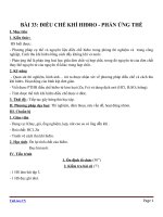 Giáo án Hóa học 8 bài 33: Điều chế khí hidro  Phản ứng thế