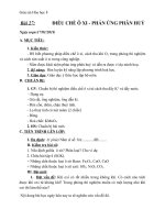 Giáo án Hóa học 8 bài 27: Điều chế khí oxi  Phản ứng phân hủy