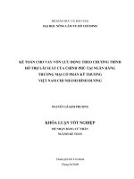 KẾ TOÁN CHO VAY VỐN LƯU ĐỘNG THEO CHƯƠNG TRÌNH HỖ TRỢ LÃI SUẤT CỦA CHÍNH PHỦ TẠI NGÂN HÀNG THƯƠNG MẠI CỔ PHẦN KỸ THƯƠNG VIỆT NAM CHI NHÁNH BÌNH DƯƠNG