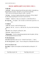 Giáo án Hóa học 8 bài 28: Không khí  Sự cháy