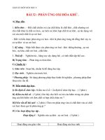 Giáo án Hóa học 8 bài 32: Phản ứng oxi hóa  khử