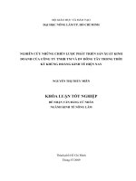 NGHIÊN CỨU NHỮNG CHIẾN LƯỢC PHÁT TRIỂN SẢN XUẤT KINH DOANH CỦA CÔNG TY TNHH TM VÀ DV ĐÔNG TÂY TRONG THỜI KỲ KHỦNG HOẢNG KINH TẾ HIỆN NAY