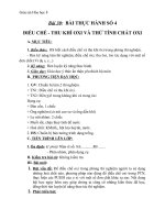 Giáo án Hóa học 8 bài 30: Bài thực hành 4 Điều chế  Thu khí oxi và thử tính chất của oxi