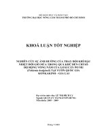 NGHIÊN CỨU SỰ ẢNH HƯỞNG CỦA THAY ĐỔI KHÍ HẬU NHIỆT ĐỚI GIÓ MÙA TRONG QUÁ KHỨ ĐẾN CHỈ SỐ ĐỘ RỘNG VÒNG NĂM CỦA LOÀI CÂY PƠ MU (Fokienia hodginsii) TẠI VƯỜN QUỐC GIA KONKAKINH – GIA LAI