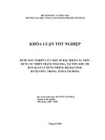 BƯỚC ĐẦU NGHIÊN CỨU MỘT SỐ ĐẶC ĐIỂM CẤU TRÚC RỪNG TỰ NHIÊN TRẠNG THÁI IIIA3 TẠI TIỂU KHU 350 BAN QUẢN LÝ RỪNG PHÒNG HỘ ĐẠI NINH, HUYỆN ĐỨC TRỌNG, TỈNH LÂM ĐỒNG
