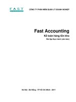 Bài tập thực hành Fast Accouting_Kế toán hàng tồn kho bài tập căn bản  FA 10 2 BTTH 040