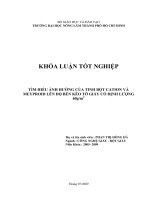 TÌM HIỂU ẢNH HƯỞNG CỦA TINH BỘT CATION VÀ MEYPROID LÊN ĐỘ BỀN KÉO TỜ GIẤY CÓ ĐỊNH LƯỢNG 60gm2