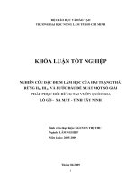 NGHIÊN CỨU ĐẶC ĐIỂM LÂM HỌC CỦA HAI TRẠNG THÁI RỪNG IIB, IIIA1 VÀ BƯỚC ĐẦU ĐỀ XUẤT MỘT SỐ GIẢI PHÁP PHỤC HỒI RỪNG TẠI VƯỜN QUỐC GIA LÒ GÒ  XA MÁT  TỈNH TÂY NINH