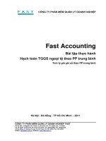 Bài thực hành Fast Accouting  Hạch toán ngoại tệ tính tỷ giá ghi sổ theo phương pháp trun bình FA10 2 BTTH 011