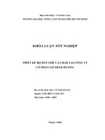 THIẾT KẾ BỘ BÀN GHẾ CATBAR TẠI CÔNG TY CỔ PHẦN GỖ MINH DƯƠNG