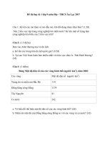 de thi hoc ki 1 mon dia ly lop 9 nam 2017 co dap an truong thcs au lac