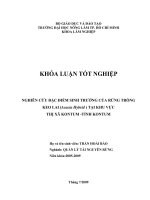 NGHIÊN CỨU ĐẶC ĐIỂM SINH TRƯỞNG CỦA RỪNG TRỒNG KEO LAI (Acacia Hybrid ) TẠI KHU VỰC THỊ XÃ KONTUM TỈNH KONTUM