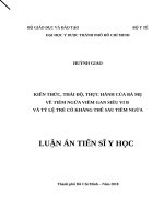 LATS Y HỌC -Kiến thức, thái độ, thực hành của bà mẹ về tiêm ngừa viêm gan siêu vi B và tỷ lệ trẻ có kháng thể sau tiêm ngừa (FULL TEXT)