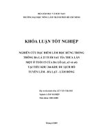 NGHIÊN CỨU ĐẶC ĐIỂM LÂM HỌC RỪNG TRỒNG THÔNG BA LÁ 23 TUỔI SAU TỈA THƯA LẦN MỘT Ở TUỔI 15 CỦA BA LÔ (a1, a3 và a4) TẠI TIỂU KHU 266 KHU DU LỊCH HỒ TUYỀN LÂM  ĐÀ LẠT  LÂM ĐỒNG
