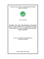 TÌM HIỂU VIỆC THỰC THI HỢP ĐỒNG GIAO KHOÁN QUẢN LÝ BẢO VỆ RỪNG CỦA NGƯỜI DÂN TẠI CỘNG ĐỒNG THÔN 4 VÀ 5, XÃ TAM BỐ, HUYỆN DI LINH, TỈNH LÂM ĐỒNG