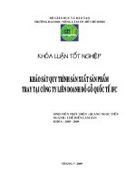 KHẢO SÁT QUY TRÌNH SẢN XUẤT SẢN PHẨM TRAY TẠI CÔNG TY LIÊN DOANH ĐỒ GỖ QUỐC TẾ IFC