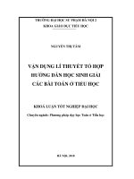 Vận dụng lí thuyết tổ hợp hướng dẫn học sinh giải các bài toán ở tiểu học (Khóa luận tốt nghiệp)