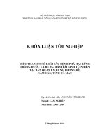 ĐIỀU TRA MỘT SỐ LOÀI SÂU BỆNH PHÁ HẠI RỪNG TRỒNG ĐƯỚC VÀ RỪNG MẤM TÁI SINH TỰ NHIÊN TẠI BAN QUẢN LÝ RỪNG PHÒNG HỘ NĂM CĂN, TỈNH CÀ MAU