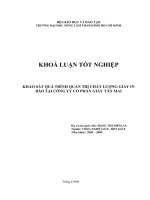 KHẢO SÁT QUÁ TRÌNH QUẢN TRỊ CHẤT LƯỢNG GIẤY IN BÁO TẠI CÔNG TY CỔ PHẦN GIẤY TÂN MAI