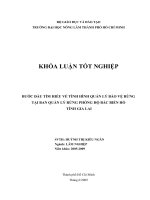 BƯỚC ĐẦU TÌM HIỂU VỀ TÌNH HÌNH QUẢN LÝ BẢO VỆ RỪNG TẠI BAN QUẢN LÝ RỪNG PHÒNG HỘ BẮC BIỂN HỒ TỈNH GIA LAI SVTH: