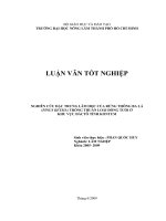 NGHIÊN CỨU ĐẶC TRƯNG LÂM HỌC CỦA RỪNG THÔNG BA LÁ (PINUS KEYSIA) TRỒNG THUẦN LOÀI ĐỒNG TUỔI Ở KHU VỰC ĐẮCTÔ TỈNH KONTUM