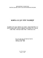 NGHIÊN CỨU ĐẶC ĐIỂM CẤU TRÚC, SINH TRƯỞNG VÀ SẢN LƯỢNG MỦ CAO SU TRỒNG TẠI CÔNG TY CAO SU CHƯ PĂH – HUYỆN CHƯ PĂH – TỈNH GIA LAI