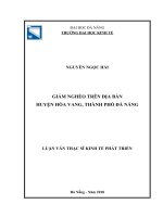 Giảm nghèo trên địa bàn huyện hòa vang, thành phố đà nẵng